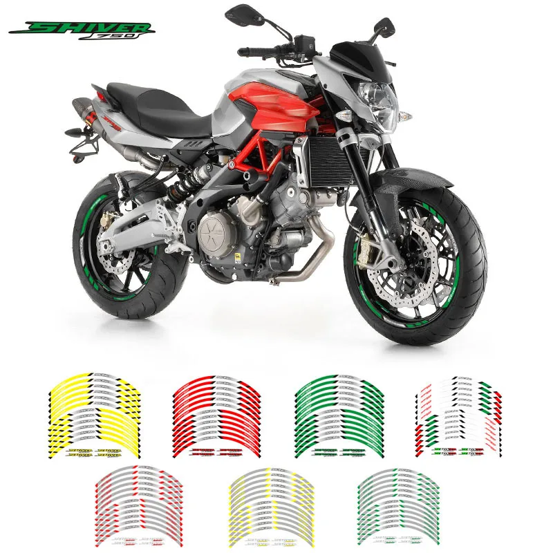 Motorcykel reflekterende rim mærkat kreative decal for 17-tommer moto vandtæt beskyttelse rim til Aprilia SHIVER 750 1