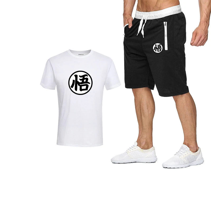 2020 Fashion t-shirt, Shorts Sæt Mænd Sommeren 2pc Træningsdragt+Shorts Sæt Stranden Herre Casual t-Shirts Sæt Sportswears 1