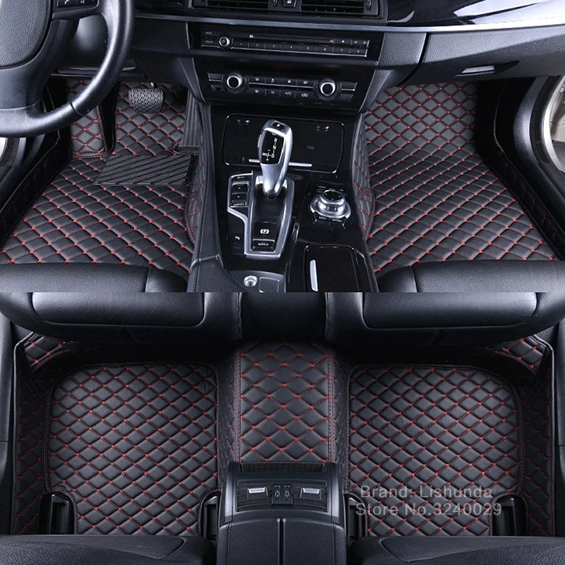Custom fit bil gulvmåtter i en Audi A8 L S8 A8L D3 D4 D5 LWB/SWB høj kvalitet, luksus bil-styling tæpper vejr tæppe liners 1