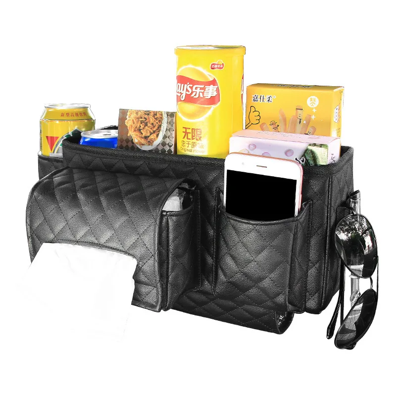 Autostol på bagsædet oplagring taske hængende bag bilen multi-funktion opbevaringspose aluminium folie ice taske 1