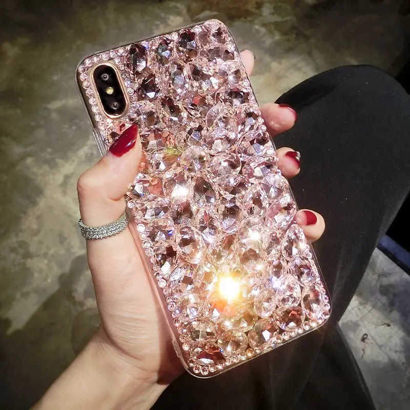 Rhinestone Mode Glitter Diamant Phone Case For Samsung Galaxy A60 A30 A20 A50 A10 A70 A40 A51 4G A80 A90 Dække 1