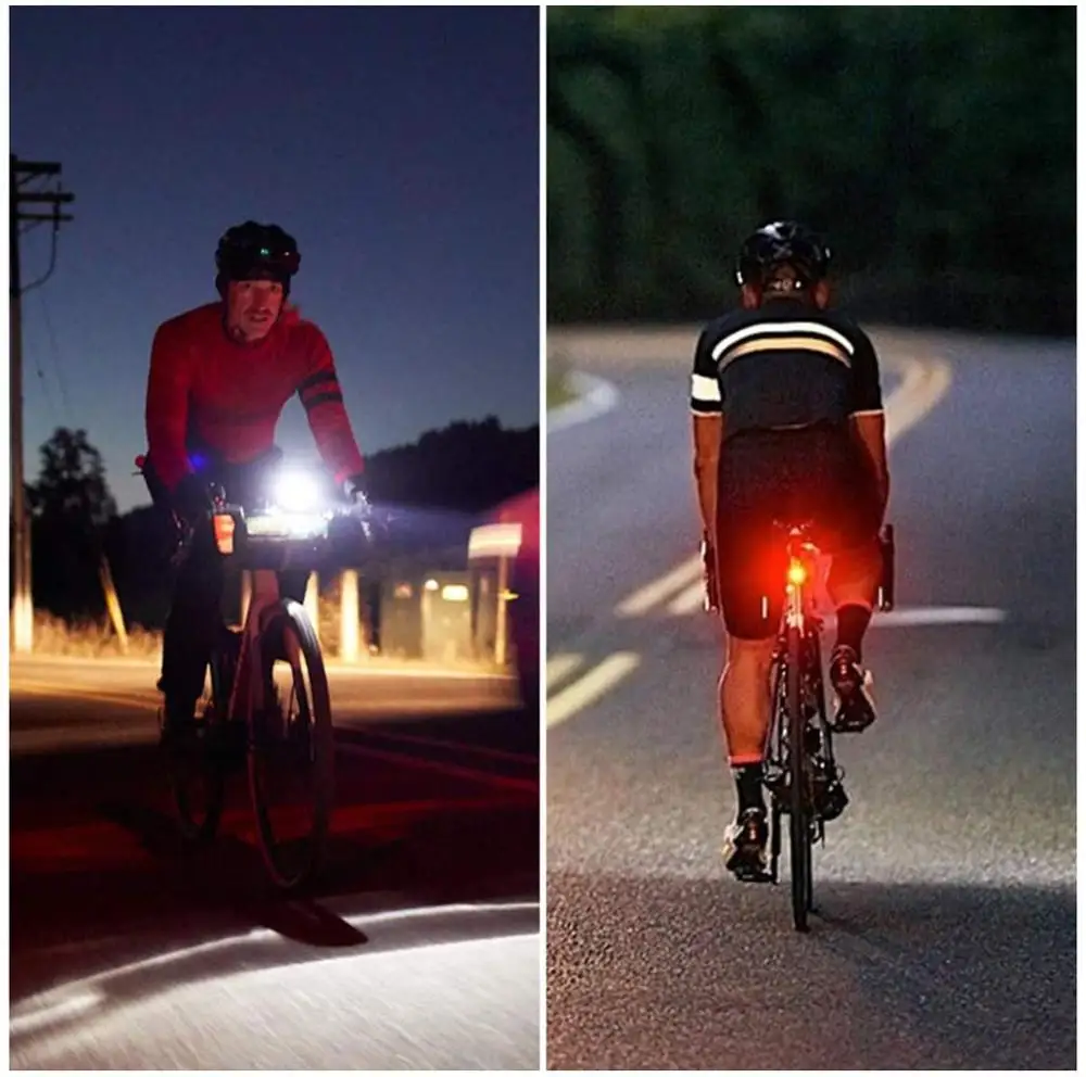 Ultra Lyse Cykel Lys Sæt 4000 mAh Genopladeligt Cykel Lys 6 Timer Udholdenhed Udstyre Cyklen Foran Lygten Tilbage Baglygte 1