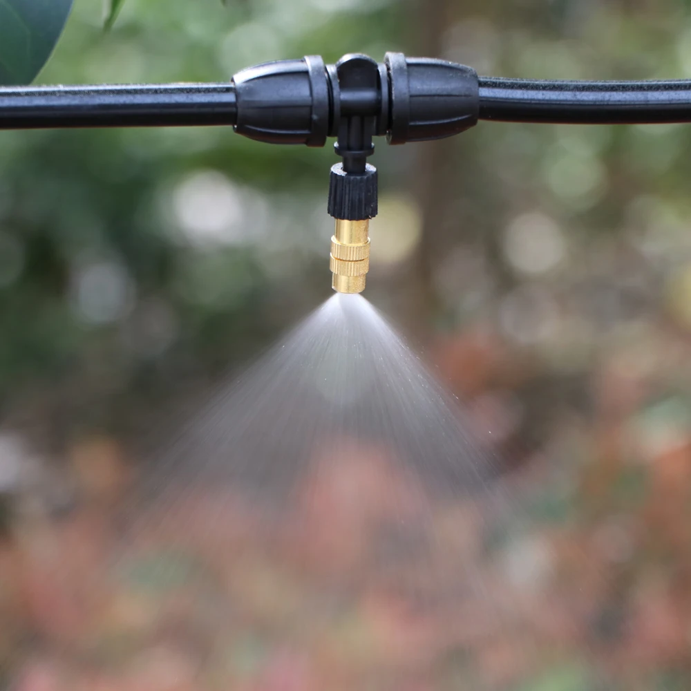Justerbar Spray Køling Dyse Have Vanding Vanding Dripper Sprinkler på Tværs af Dug Forstøvning System Med 6 mm Stik 1