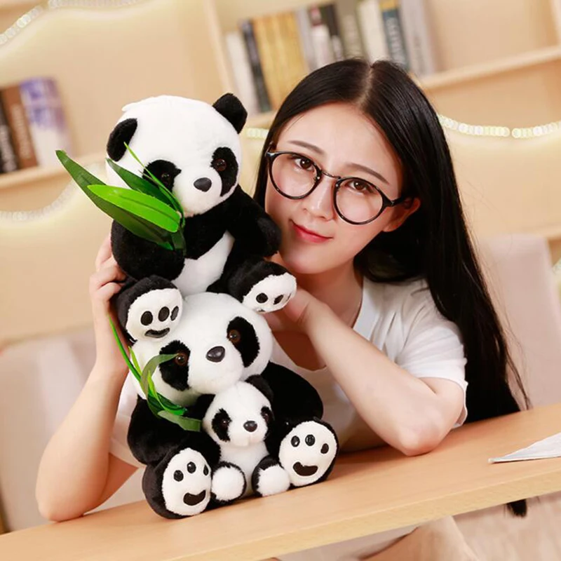 Baby Bamser Dejlige Tegnefilm Panda Bambus Fyldte Bløde Dyr Dukke Kids Baby Gave Toy 1