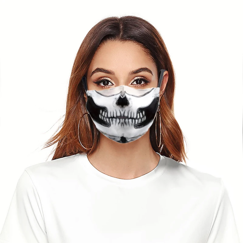 2 Stk. Voksen Unisex Fashionable Klud Anti-Støv Ansigt Munden Masker Dække Sjove 3D-Print Genanvendelige Vaskbar Cubrebocas Mascarilla 1