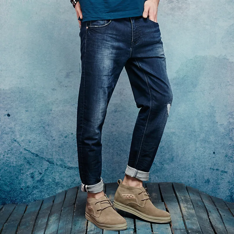 Ny Efterår Og Vinter 2017 Jeans-Mænd Mode Bukser, Slim Midt I Fuld Længde Kausale Bukser Robin Balmai Bomuld Herre Mærke Tøj 1
