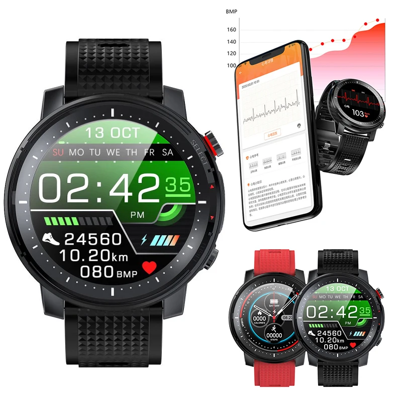 L15 Smart Ur Sport Fitness Fulde Touch Screen-Armbånd Mænd IP68 Vandtæt Smartwatch Med EKG-PPG Blodtryk, puls 1