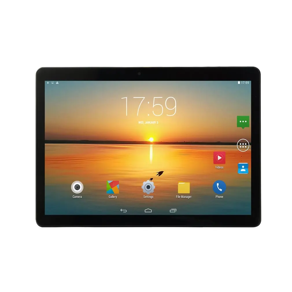 KT107 rundt hul tablet Nand Flash 64 GB10.1 Tommers HD-tv med Stor Skærm TIL Android Version 8.10 Bærbare Tablet 8G+64G Sort Tablet 1