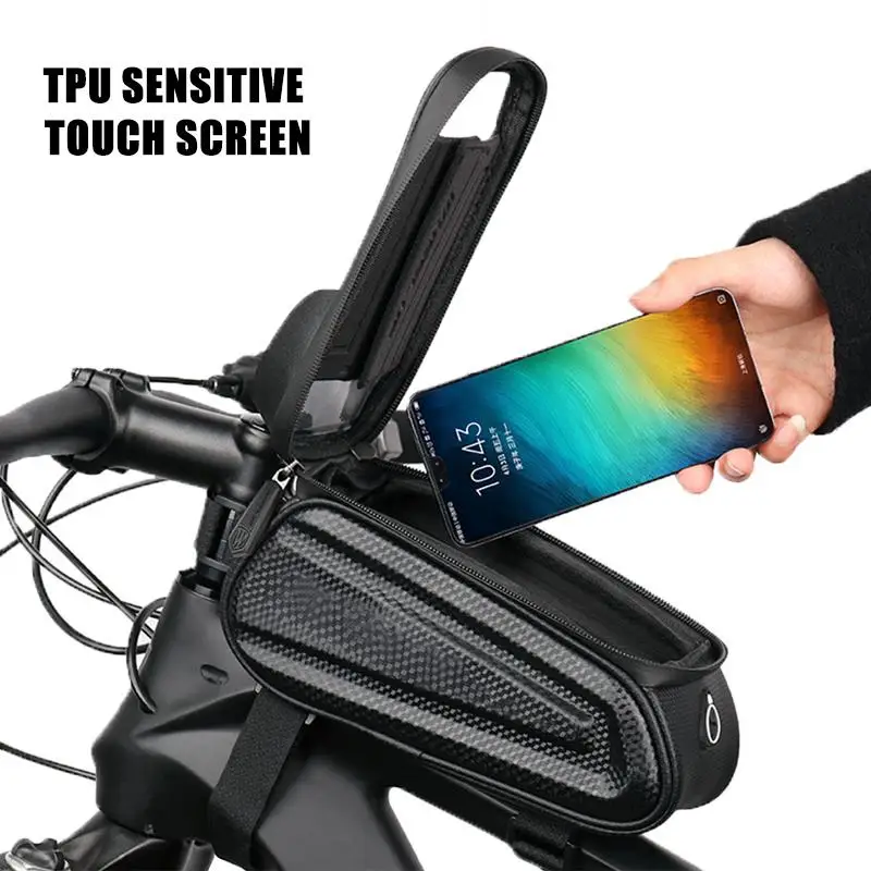 Regntæt Cykel Taske Frame Front Øverste Rør Cykling Taske Reflekterende 7,0 I Telefonen Tilfælde Touchscreen Taske Mtb Cykel Tilbehør 1