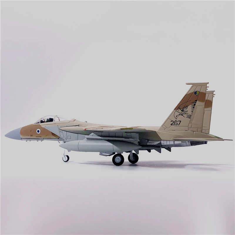 AMERIKANSKE F-15 267 1/100 Skala Israels Luftvåben Flyselskab F15 Eagle Camo Fighter Air Force Metal Legering Trykstøbning Fly Fly Model Legetøj 1