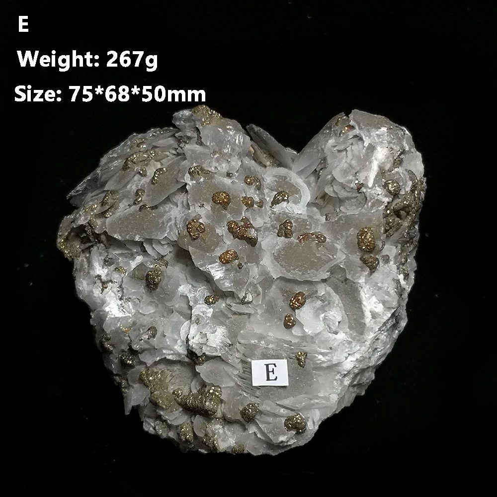 Natursten Calcit, Kvarts Pyrit Mineral Krystal-Prøve Fra Hunan-Provinsen, Kina A2-4 1