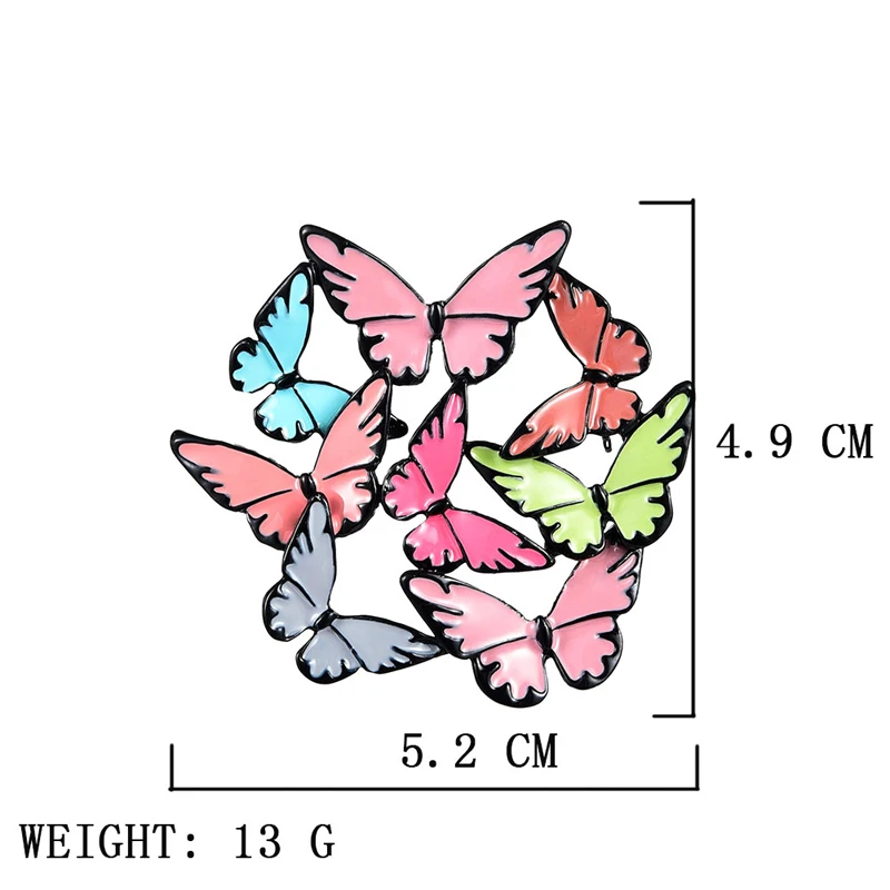 D&Rui Smykker Butterfly Pink Emalje Broche Pin-kode til Kvinder, Piger Bryllup Smykker Gave Charms Metal Nye Design Pels Brocher Pins 1