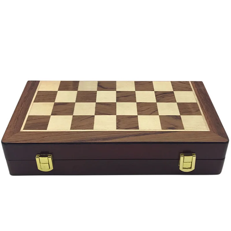 Easytoday Metal Blankt guld og Sølv skakbrikker i Massivt Træ Foldning skakbræt Høj Kvalitet Professionel Skak Sæt 1