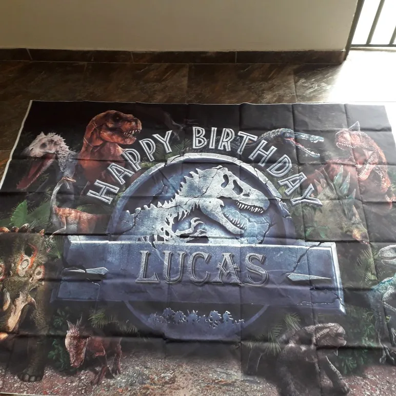 Jurassic Park World Dinosaur Tema Baggrund Fotografisk Atelier Foto Baggrund Baby-Års Fødselsdag Part Dekorationer Prop 1