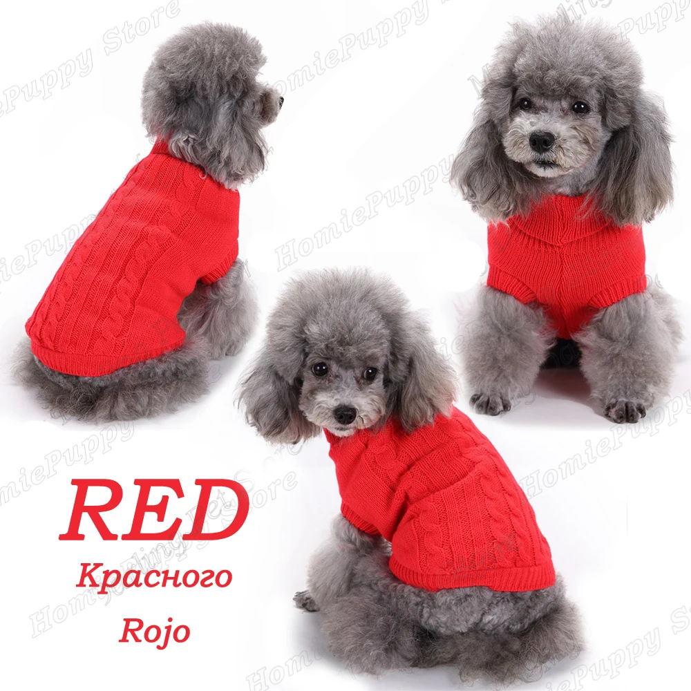 Hund Tøj Pet Sweater Jakke Frakke Høj Krave Skjorte Hund Vinter Tøj Bløde Varme til Små og Mellemstore Hunde Chihuahua Tøj CL0151 1