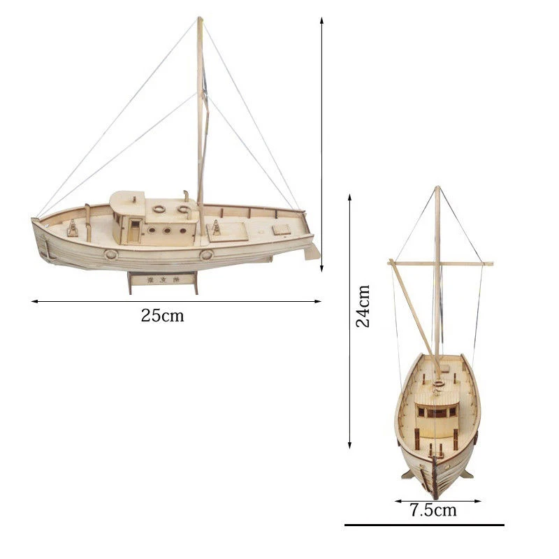 Skibet embly Model Diy Kits Træ sejlbåd 1:50 Skala Dekoration Toy Gave 1