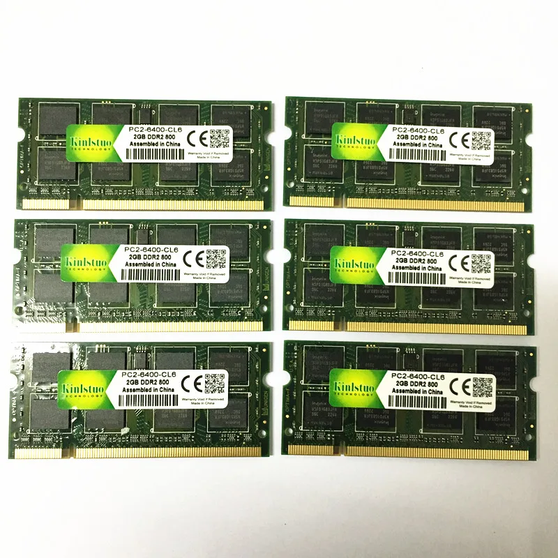 Kinlstuo Nye Ram 2GB DDR2 800MHz PC-6400 hukommelse 200pin SODIMM ddr2 2gb 667MHz PC5300 fuld kompatibel til bærbar 1