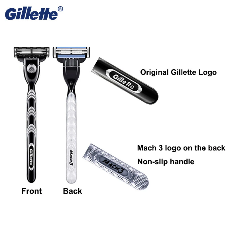 Travel Set Shaver til Mænd Gillette Mach 3 Barbermaskiner Kassetter til Intimbarbering Replacebale Blade Maskine til Intimbarbering Kniv med Krog 1