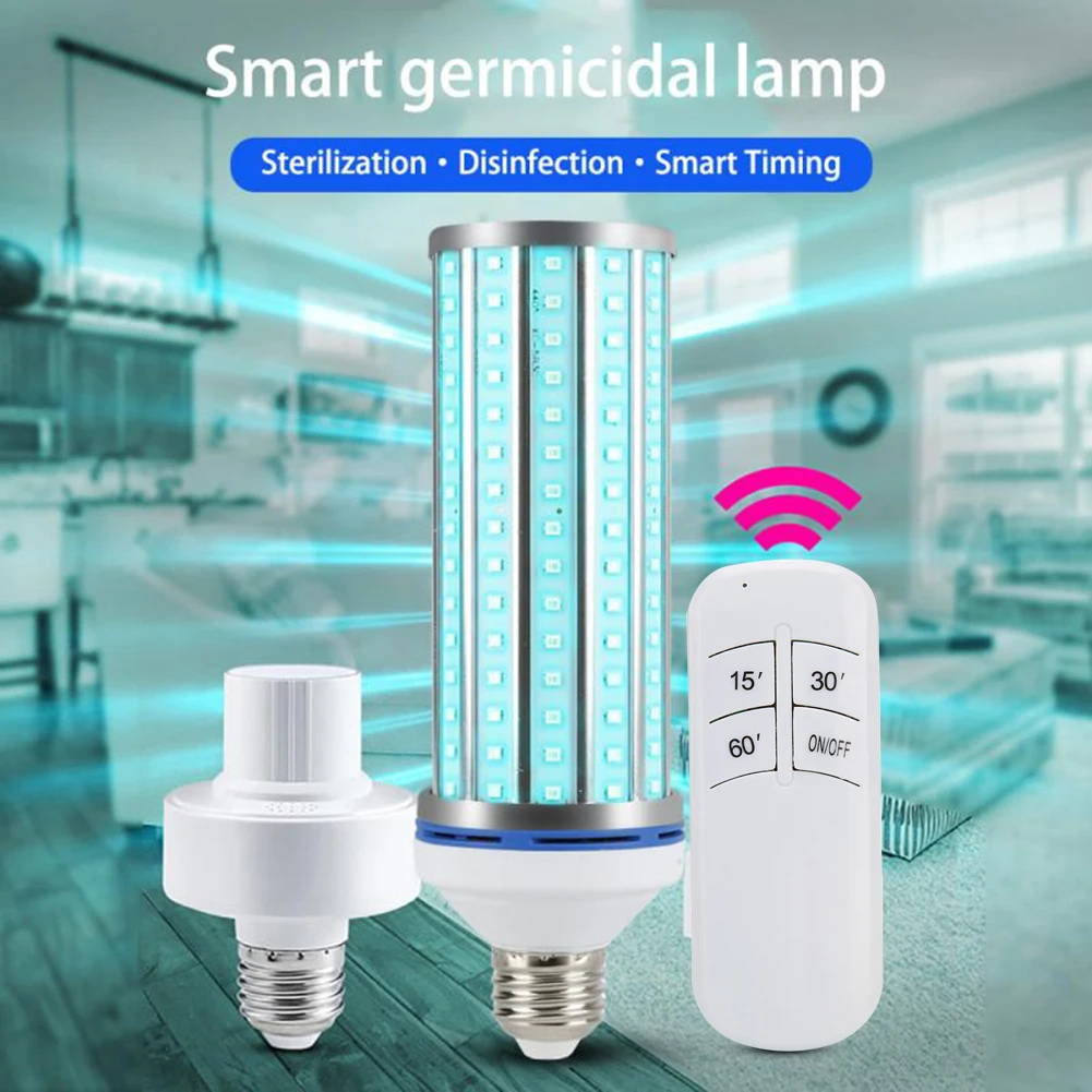35W Bakteriedræbende UV-Lampe Sanitizer E27 Led UVC-Desinfektion Pære Kontrol 99% Antibakteriel Sats 1