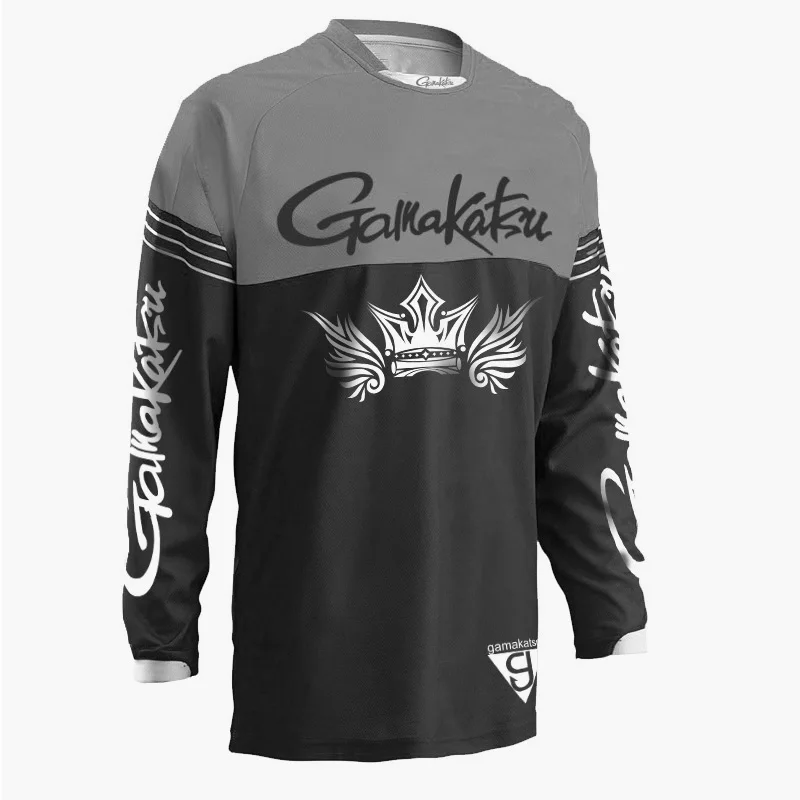 Gamakatsu Sommeren Anti-sved Fiskeri T-Shirt Outroor Fiskeri Sportsgrene Slid Cykling Tøj til Beskyttelse af Solen, Åndbar Fiskeri Tshirt 1