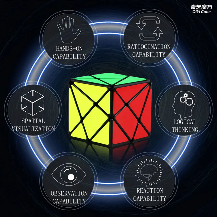 Magic cube puslespil QiYi 3x3x3-Aksen cube KingKong JinGang professionelle super speed cube pædagogisk twist visdom legetøj spil gave z 1