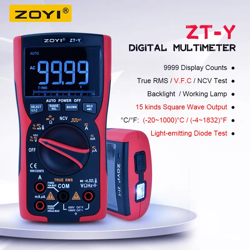 ZOYI ZT-Y Digital Multimeter med Høj præcision Auto Range NCV Multimetro VFC Micro Aktuelle Spænding Tester LCR Tester thermodetector 1