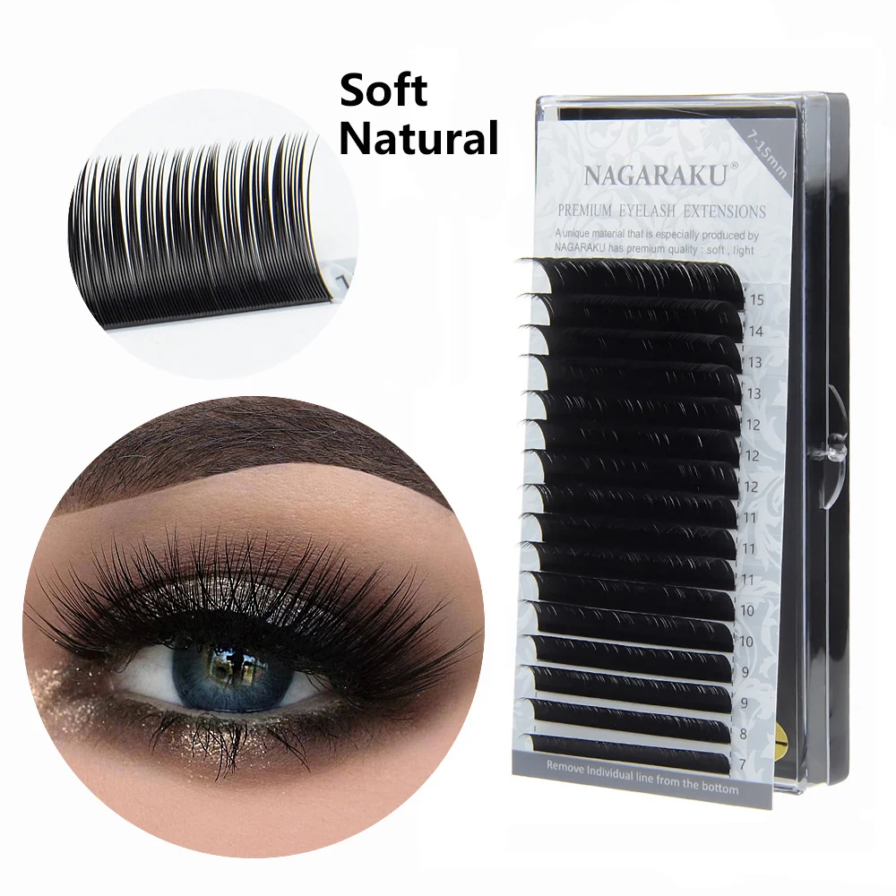 NAGARAKU Mink Øjenvipper for Makeup Vipper 5 Tilfælde masse 7-15mm Mix Enkelte Eyelash Naturlige Bløde Høj Kvalitet Faux Cils Maquiagem 1