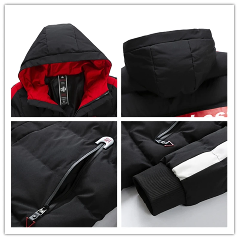 WWKK 2020 Herre Long Down Jacket Coat Luksus Mærke Vinteren Solid Black Parkacoats Mænd Plus Størrelse 4XL, Varm, Slim Fit Mandlige Overfrakke 1