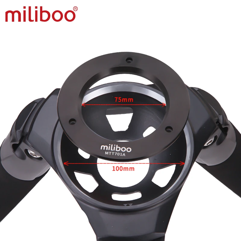 Miliboo MTT701A Bærbare Aluminium stativ til Professionel Camcorder/Video Kamera/DSLR-Stativ og Stå,med Hydraulisk Bold på Hovedet 1