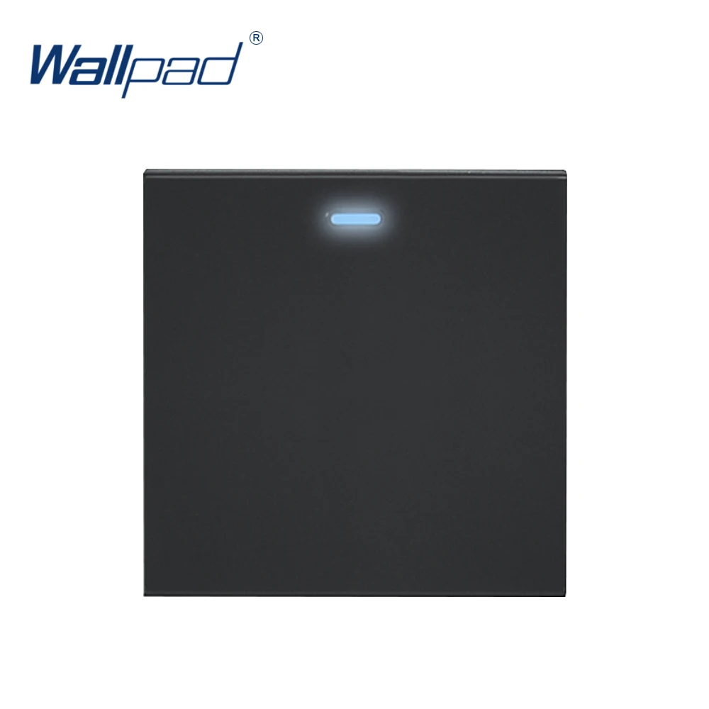 Wallpad 1 Gang 2-Vejs 1 Måde Med LED-Indikatoren Skifter funktionstasten Til Væg-afbryder Hvid Og Sort Plast Modul 1