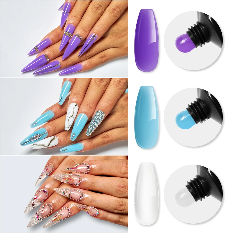 15 ml Akryl Farve Søm Udvidelse bygherre UV Gel Kit Sæt UV-Bygning Jelly Neglen Gel Polish Finger Nail Art Manicure Sæt Værktøjer 1