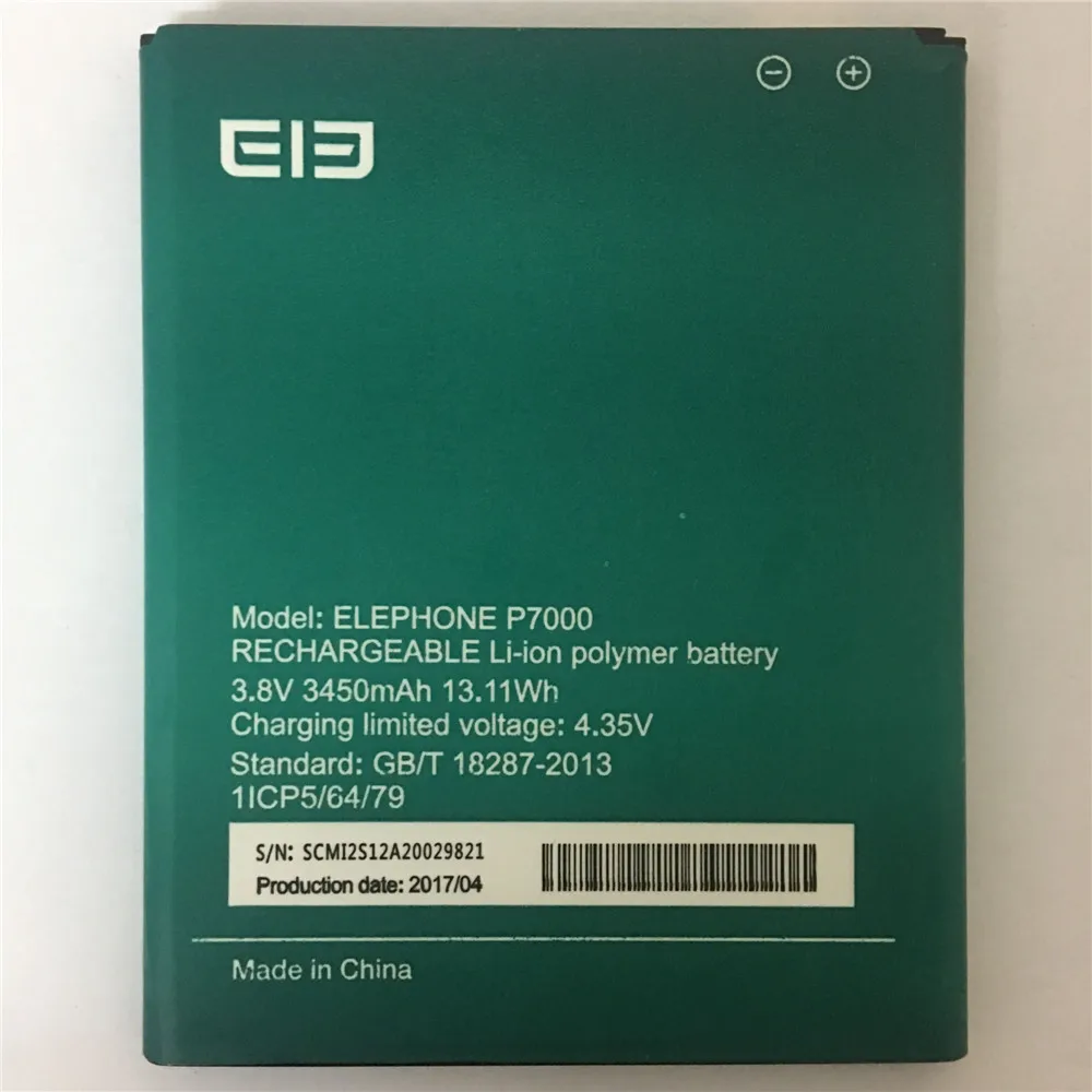 Elephone S 7000 Batterier 3450mAh Batteri Til Elephone P7000 Mobiltelefon Akkumulator Batterij 1