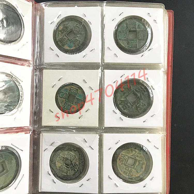 ægte, gamle Kinesiske kobber mønter, cirka 3 centimeter i diameter, er et sæt, 60 stykker Antikke Samlinger 1