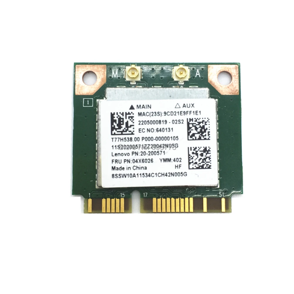 Nye 802.11 ac 433Mbps RTL8821AE Dual Band WiFi Bluetooth 4.0-Kort FRU: 04X6026 for Lenovo-C40-30 C50-30 C20-05 B40-30 X315 K450E 1