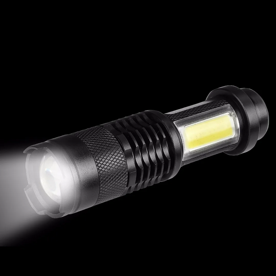 Mini LED Lommelygte Vandtæt 14500/AA-Batteri Lygter Teleskopisk Zoom Arbejde-Lys til Udendørs Vandreture Rejse 9.3x2.5x2cm 1