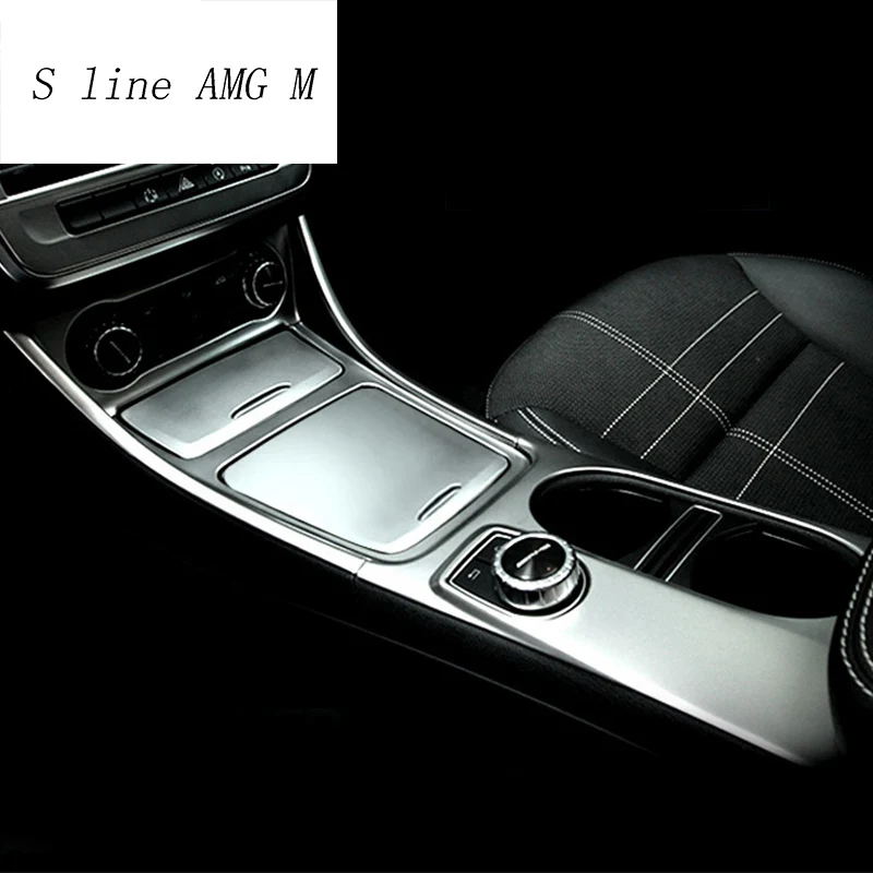 Bil Styling Center Konsol Gear Panel Auto Gear Klistermærker Dækker Trim Til Mercedes Benz A GLA CLA-Klasse W176 X156 C117 RHD LHD 1