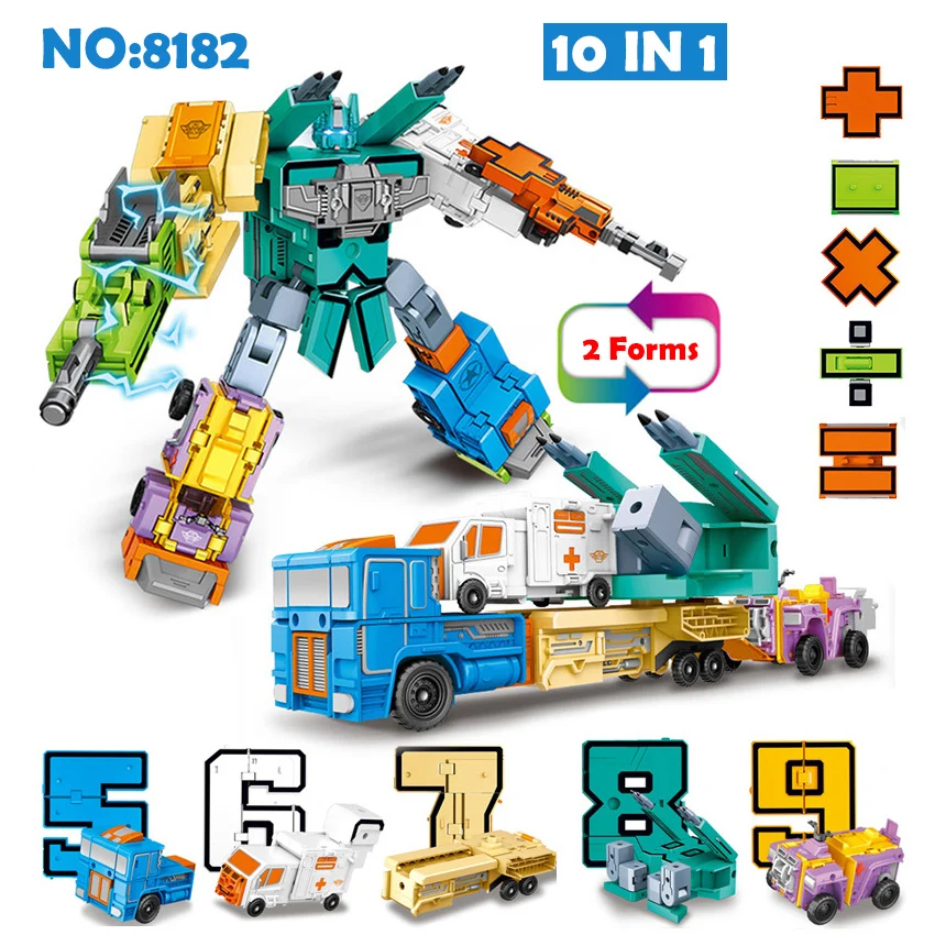 10STK Action Figur Transformation Antal Robot Legetøj, byggeklodser, Deformation Lomme Morphers Pædagogisk Legetøj for Børn 1