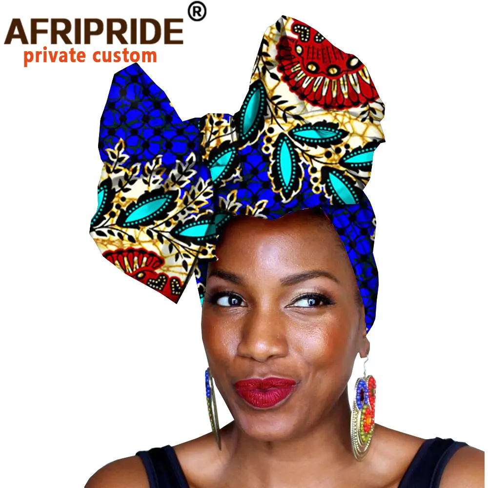 Afrikanske Headwrap Ankara Tørklæde Traditionelle Headtie Tørklæde, Turban Bomuld Wax hoved band scrunchie AFRIPRIDE A19H004 1