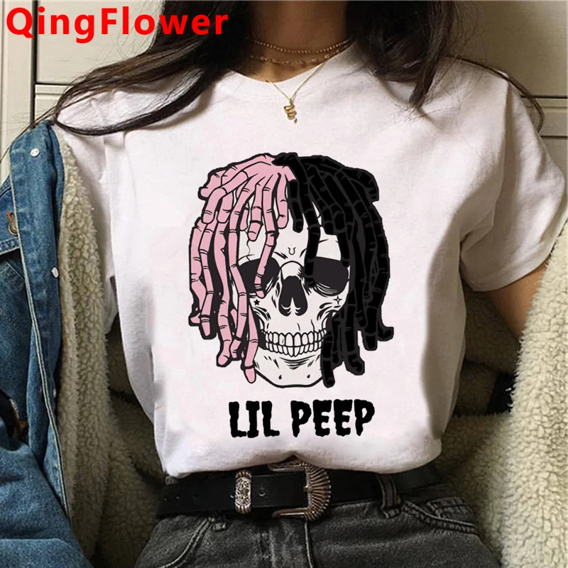 Lil Peep Cry Baby Grafisk Harajuku T-Shirt Kvinder Rip Lil. Peep Sjove Tegneserie T-shirt Hip Hop t-shirt Top Streetwear t-Shirts Kvindelige 1