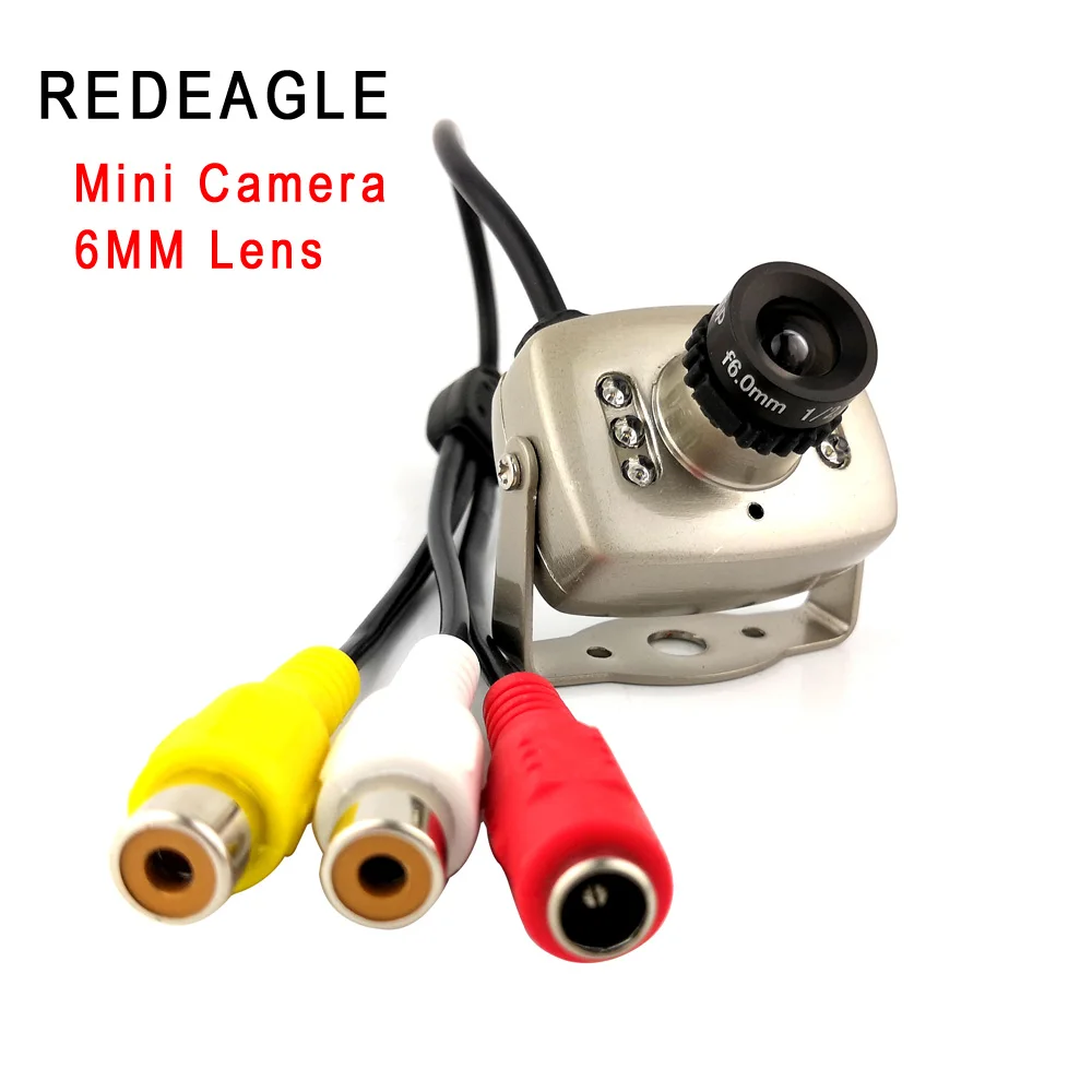 REDEAGLE 600TVL CMOS-Analog Kamera Mini Home Security Video Overvågning Kamera 6stk 940nm IR-Dag, Nat, Lille-AV-Kameraer 1