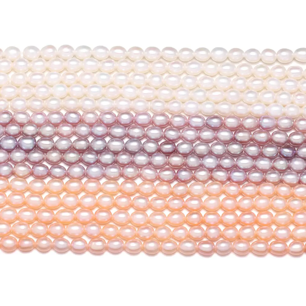 Naturlige Ferskvands Perle-Perler i Høj Kvalitet, Ris Form Punch Løse Perler til gør det selv-Elegant Halskæde Armbånd Smykker at Gøre 4-5MM 1
