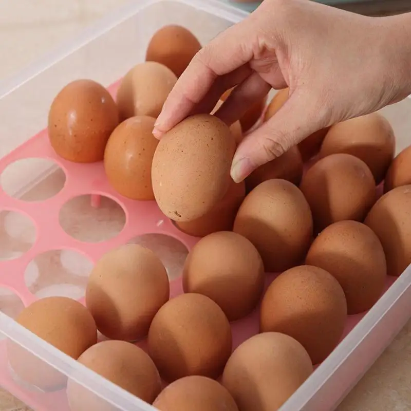 30 Net Plastik opbevaring af Æg Boks Duck Egg indehaveren Køleskab Stabelbare fryser til Opbevaring af Mad Containeren, Køkken Organizer 1