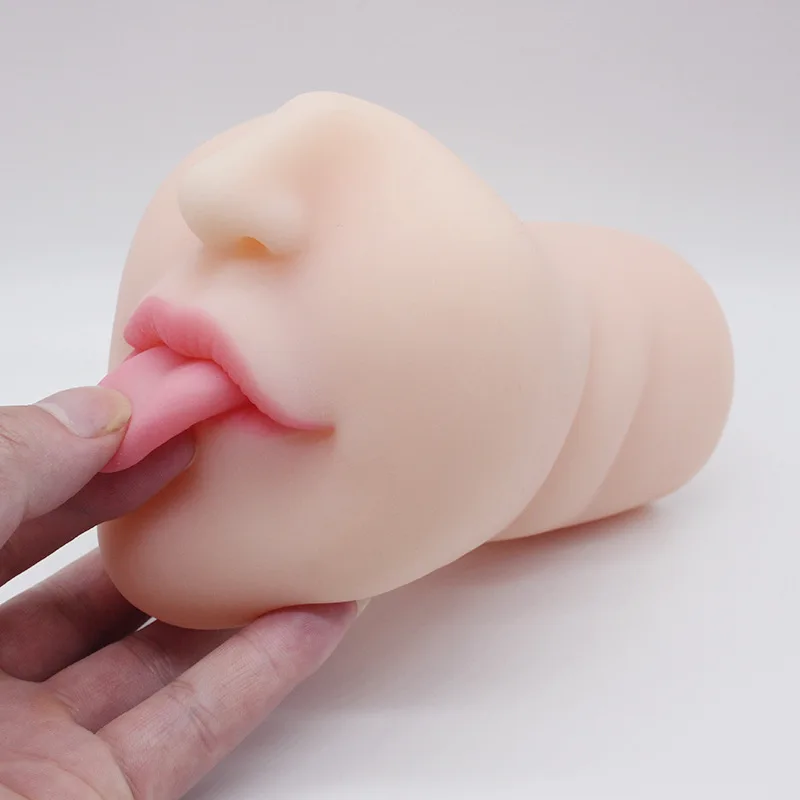 4D Realistisk deepthroat Mandlige Masturbator Silikone Kunstig Vagina Munden Anal Oral Sex Erotisk Legetøj Sex Legetøj til Mænd onanerer 1