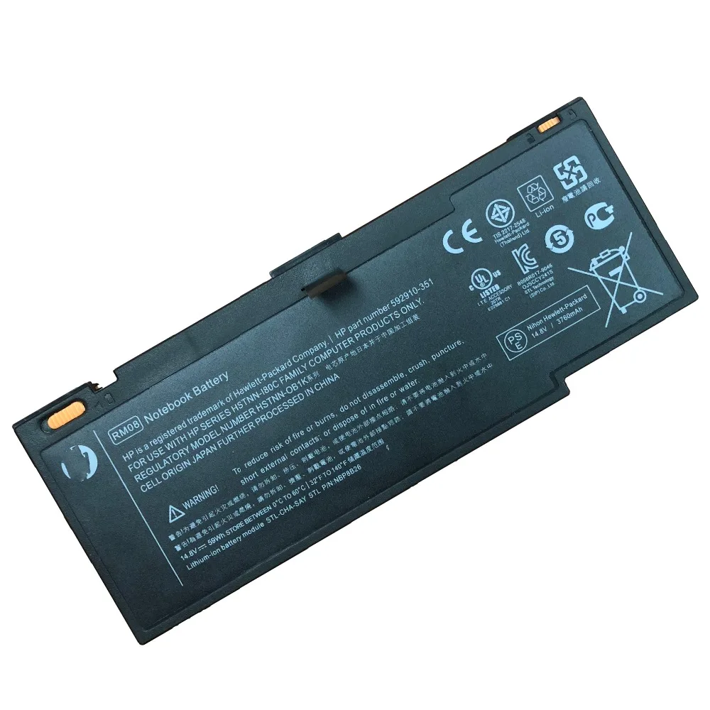 14.8 V 59Wh/3980MAH RM08 NYE ORIGINALE Laptop Batteri RM08 For Hp Envy 14 HSTNN-I80C HSTNN-OB1K HSTNN-XB1S HSTNN-XB1K 592910-351 1