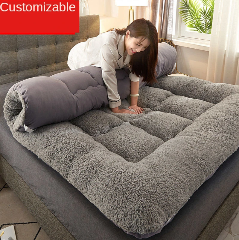 Nye soveværelse tatami madras stilfulde fortykkelse sammenklappelig åndbar beskyttende pude i fuld størrelse varm cashmere husstand madras 1