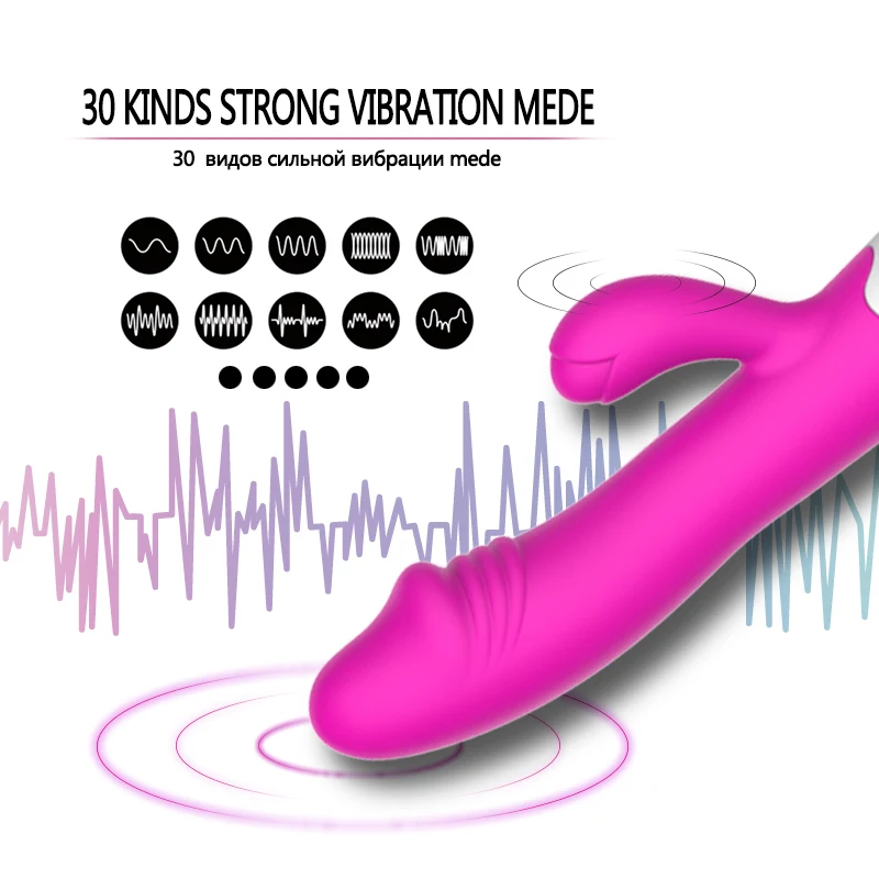 USB-30 Hastigheder Rabbit Vibrator til Kvinder Vagina Dildo Vibratorer Kvindelige G-spot Klitoris Stimulator Erotisk Sex Legetøj Til Voksne Kvinder 1