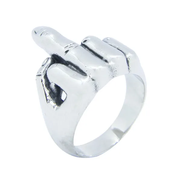 Drop Skib Skarpe FTW Midterste Finger Ring 316L Rustfrit Stål Herre Kvinder Mode Mans Finger Ring 1