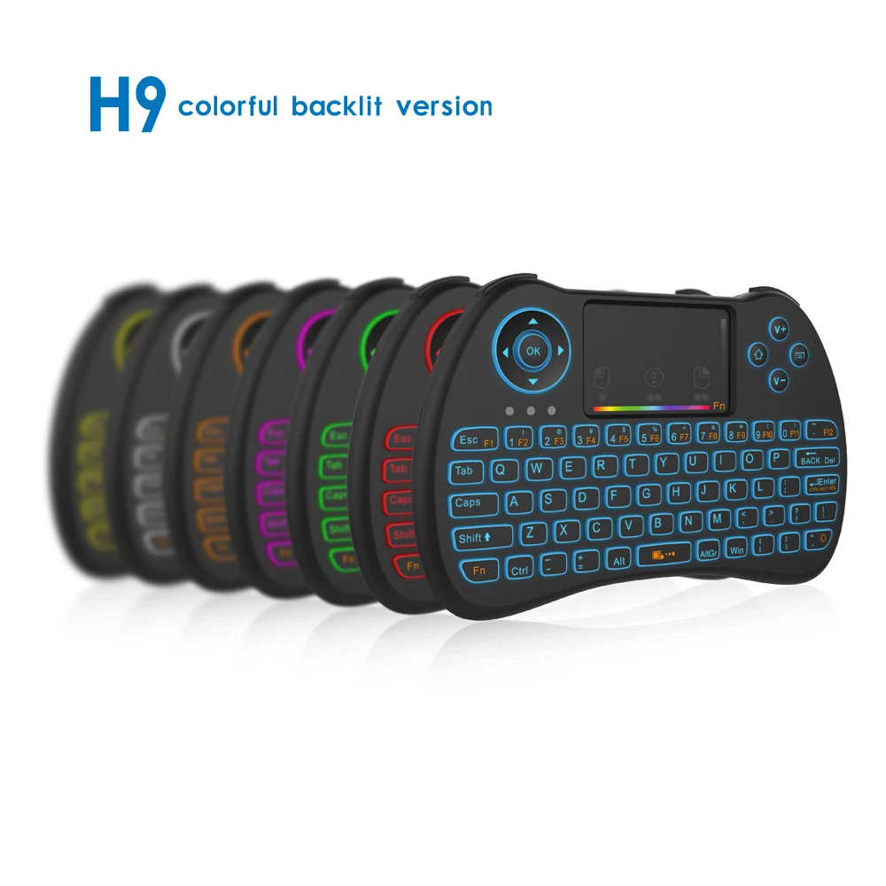 Mini-Tastatur, eksterne H9 Med Touchpad Baggrundslys 2,4 G Wireless fjernbetjeningen til Google TV-Set-Top-boks Projektor smart fjernbetjening 1
