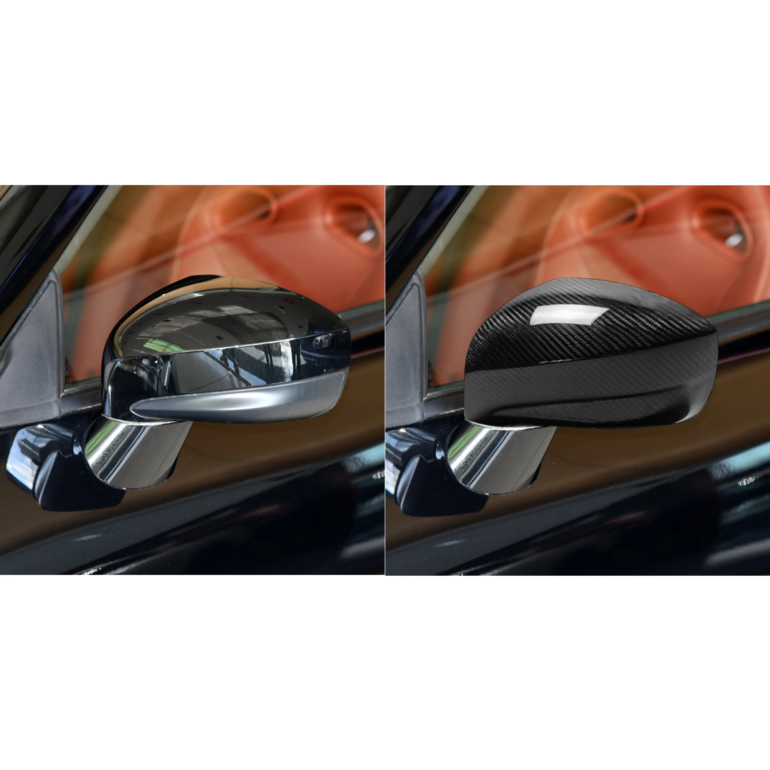 For Nissan GTR R35 2008-2016 Carbon Fiber Rear View Mirror Cover Caps Protector Sæt Døren sidefløjene Modificeret Bil Tilbehør 1