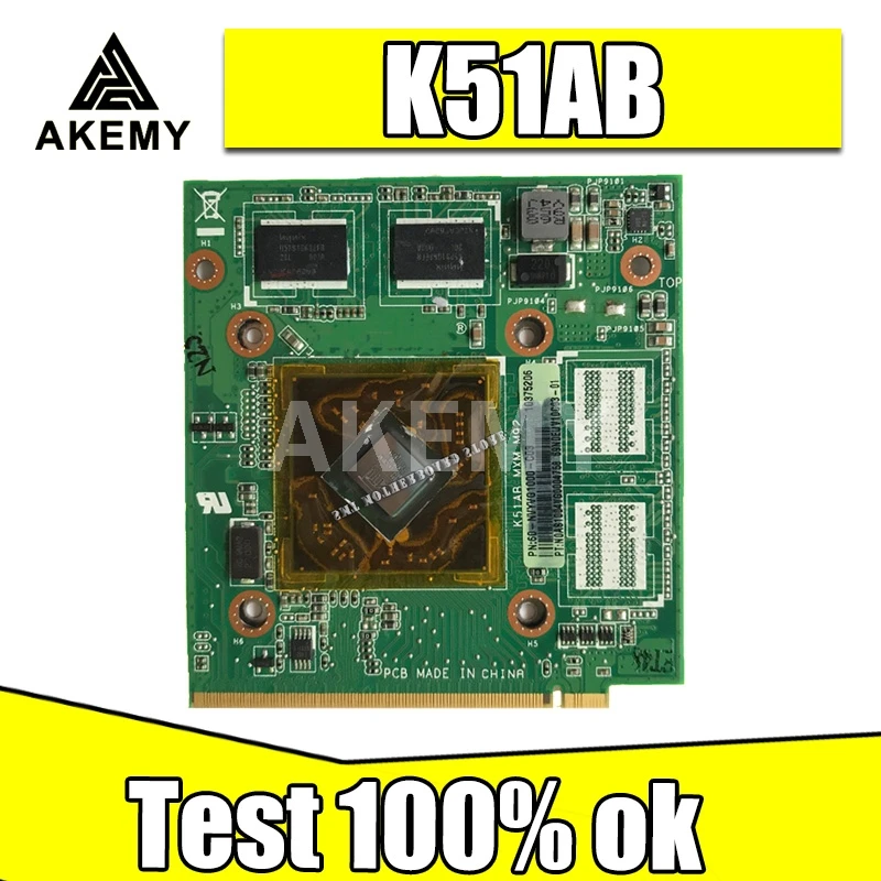 K51AB M92 Ver1.1 60-NVYVG1000-B01 69N0EUV10B01 HD4570 512M VGA-skærmkort Til Asus K51AB K70AB X70AB K70AD K70AF X70AF 1